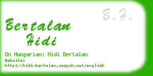 bertalan hidi business card